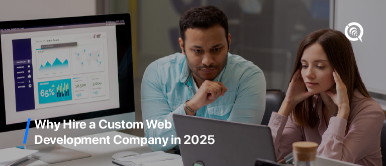 Custom web development company team working on scalable solutions