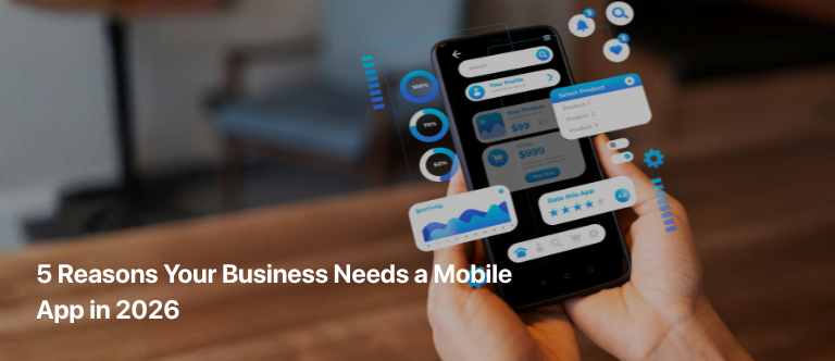 Business owner analyzing mobile app performance dashboard in 2026