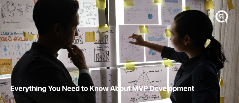 Diagram illustrating MVP development process with build-measure-learn cycle