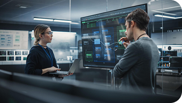Certified blockchain experts reviewing distributed systems