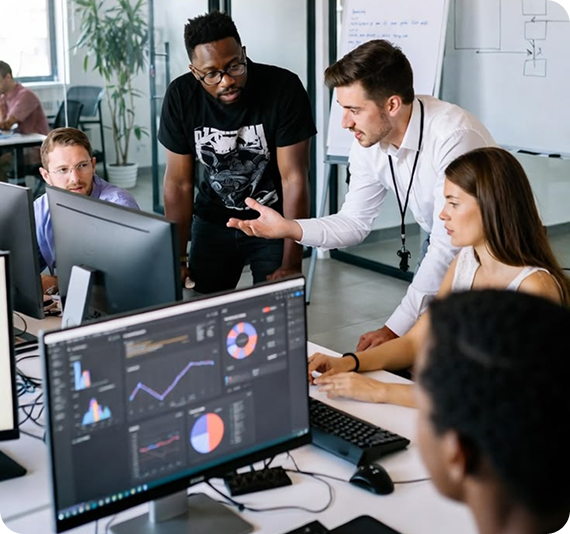 Blockchain software developers building decentralized solutions